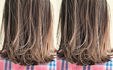 巻かなくても良いヘアスタイル【バレイヤージュ】
