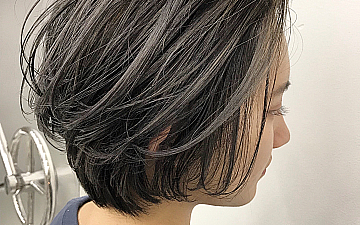 ショートでもハイライト【バレイヤージュハイライト】