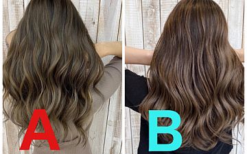 Aの女性のヘアカラーとBの女性のヘアカラーはどちらが人気があると思いますか