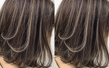 躍動感、白髪染め【コントラストハイライト】